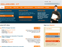 Tablet Screenshot of ict.hollandjobs.eu